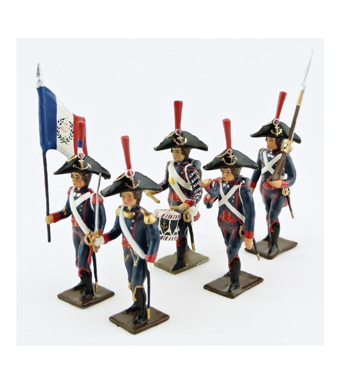 Pontonniers du Rhin (1792), ensemble de 5 figurines