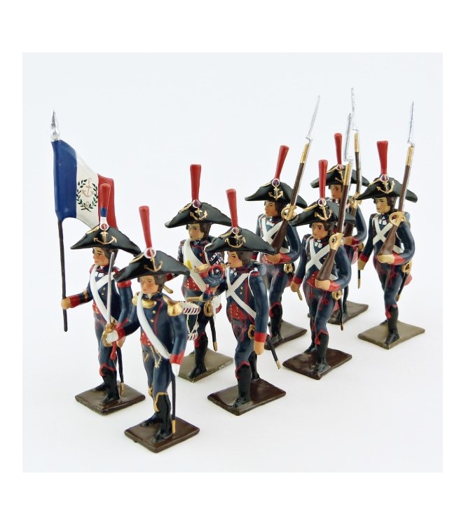 Pontonniers du Rhin (1792), ensemble de 8 figurines