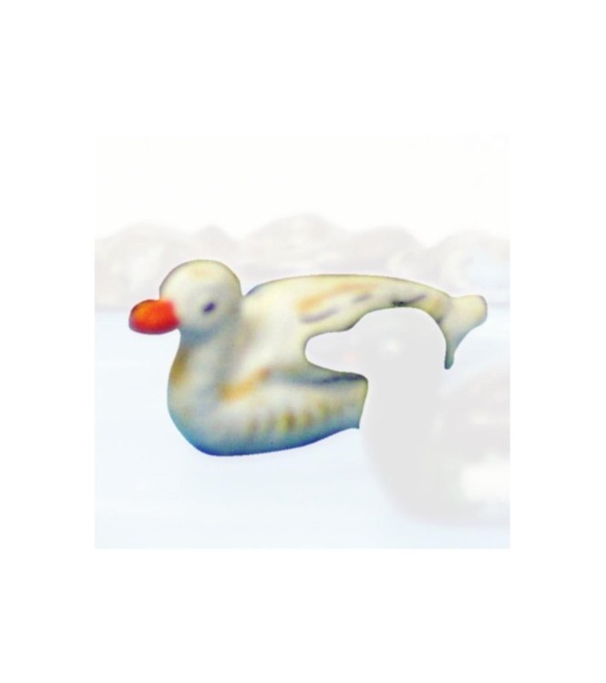 Canard nageant blanc