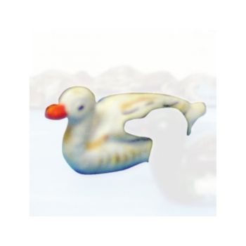Canard nageant blanc