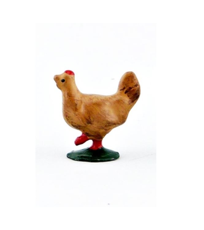 Poule marron marchant