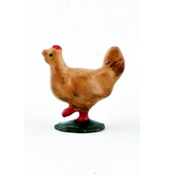 Poule marron marchant