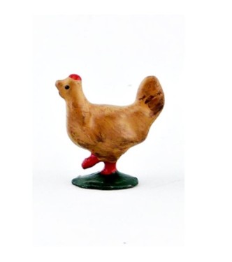 Poule marron marchant