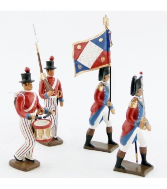 Légion nautique (1798-1801), ensemble de 4 figurines
