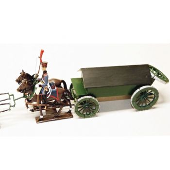 Caisson Gribeauval, 6 chevaux, en coffret diorama