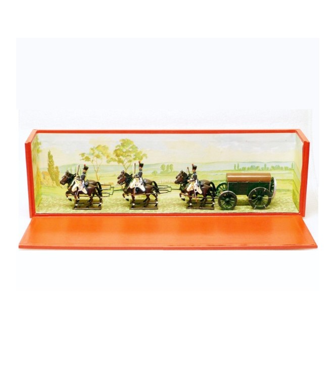 Fourgon, 6 chevaux, en coffret diorama