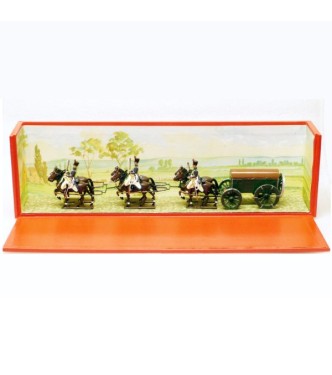 Fourgon, 6 chevaux, en coffret diorama