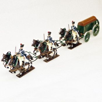 Fourgon, 6 chevaux, en coffret diorama