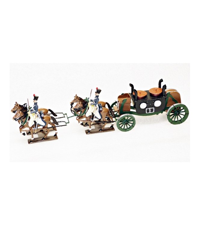 Cuisine roulante, 4 chevaux, en coffret diorama