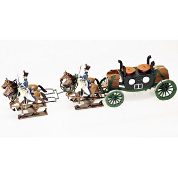 Cuisine roulante, 4 chevaux, en coffret diorama