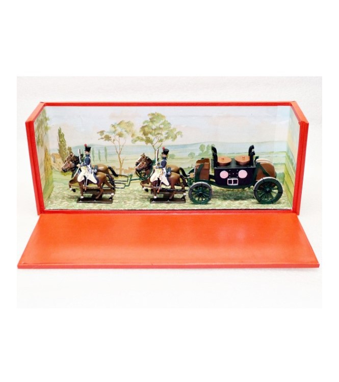 Cuisine roulante, 4 chevaux, en coffret diorama