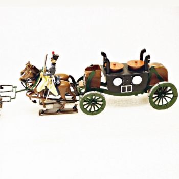 Cuisine roulante en coffret diorama (4 chevaux + 2 personnages)