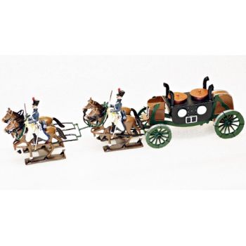 Cuisine roulante en coffret diorama (4 chevaux + 2 personnages)