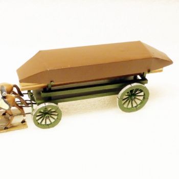 Pont de bateaux, 4 chevaux, en coffret diorama
