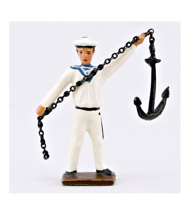 marin lançant l'ancre (avec chaine)