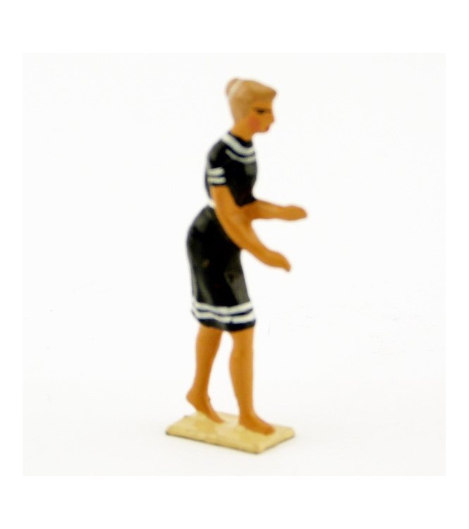 Baigneuse en bleu pompier