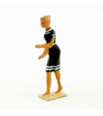 Baigneuse en bleu pompier