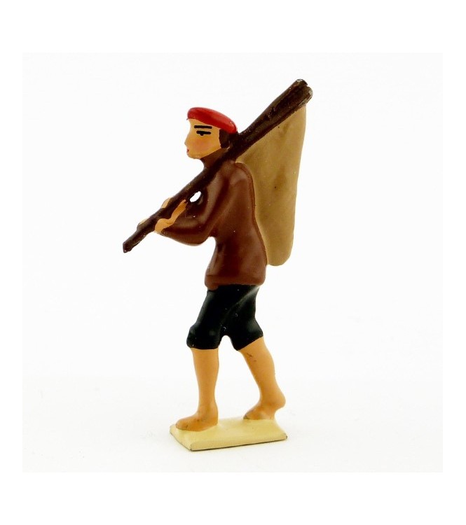 Pêcheur veste cuir short noir