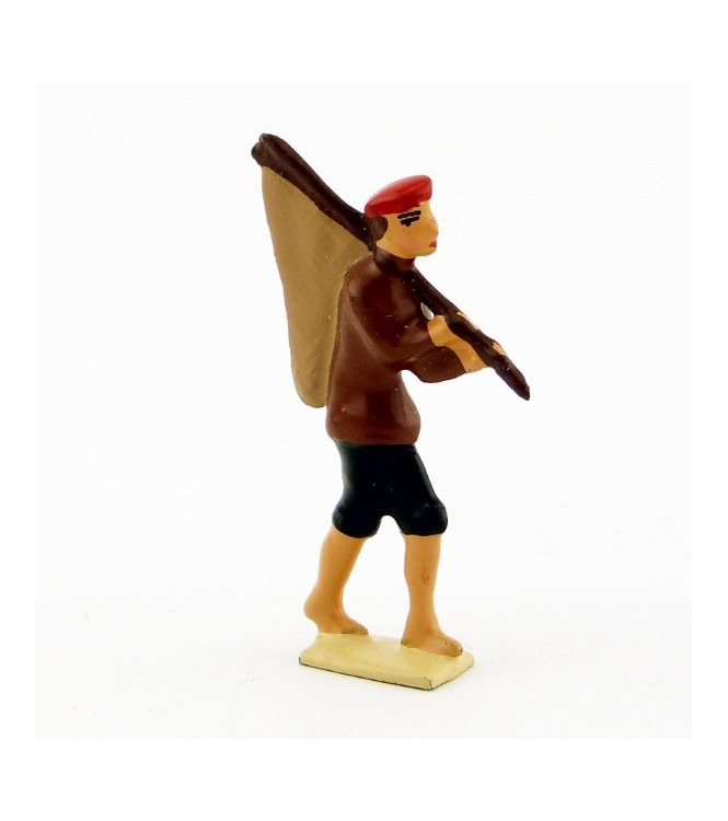 Pêcheur veste cuir short noir