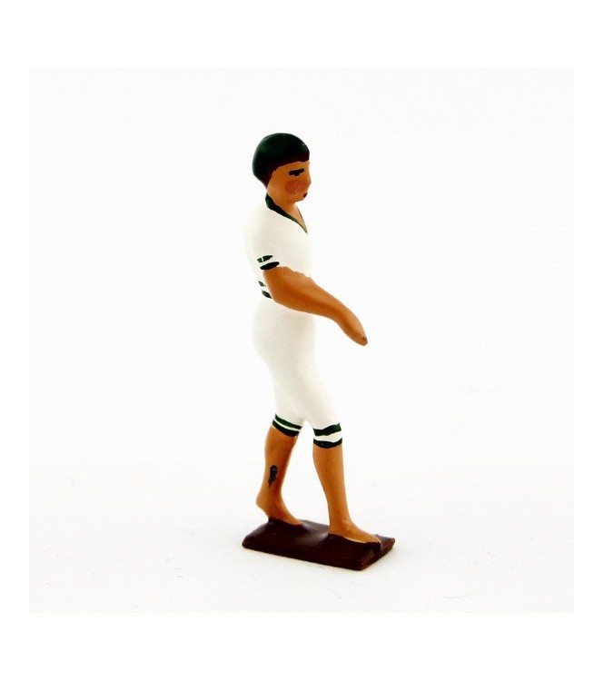 Homme en maillot de bain en blanc vert russe