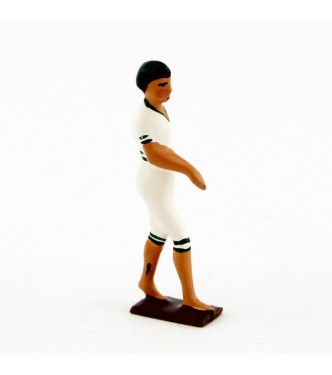 Homme en maillot de bain en blanc vert russe