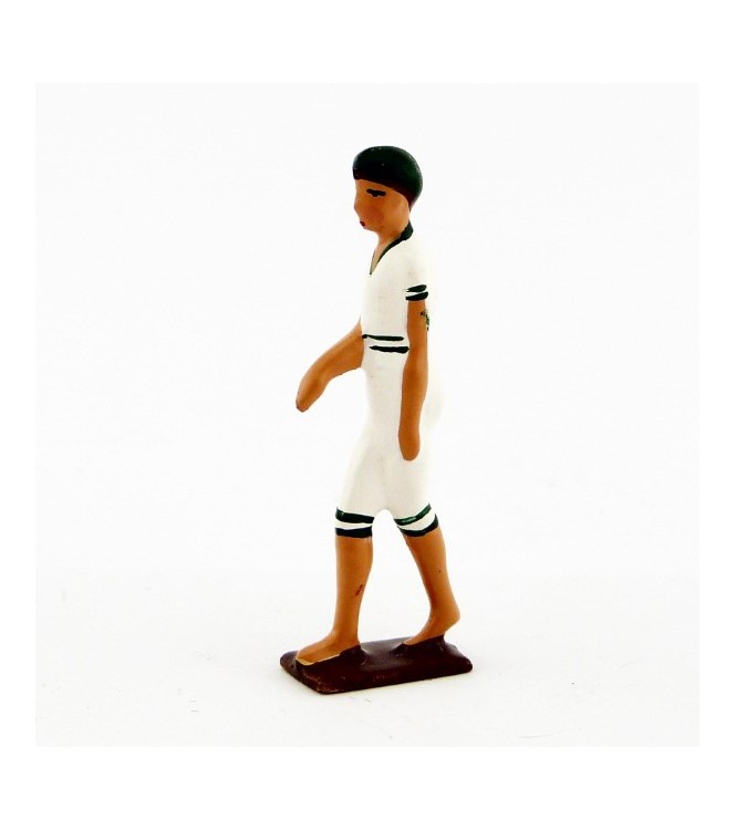 Homme en maillot de bain en blanc vert russe