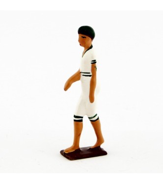 Homme en maillot de bain en blanc vert russe