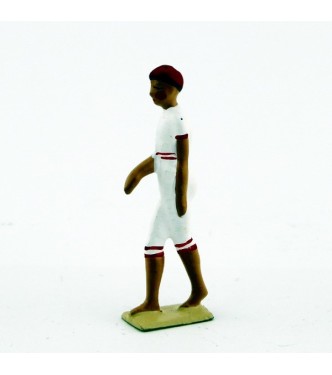 Homme en maillot de bain en blanc rouge