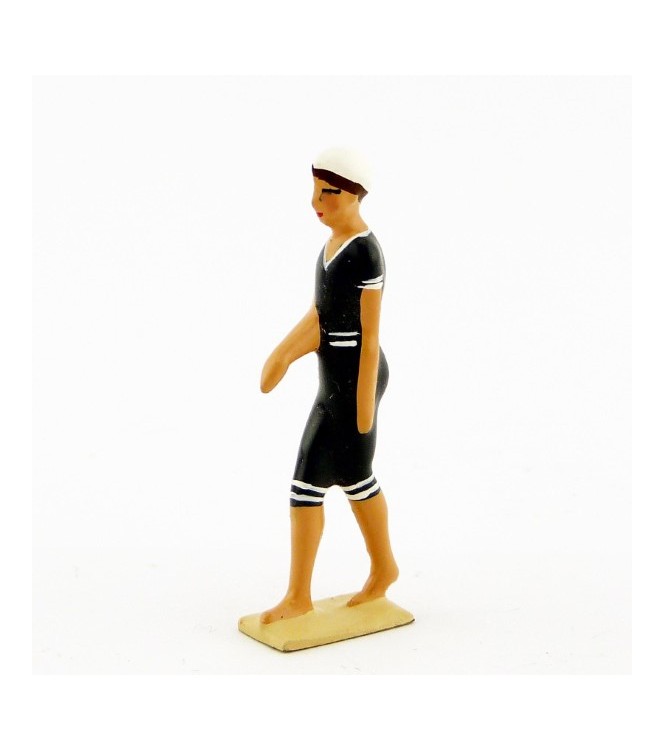 Homme en maillot de bain en bleu blanc