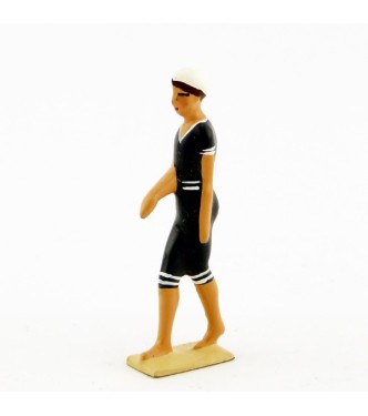 Homme en maillot de bain en bleu blanc