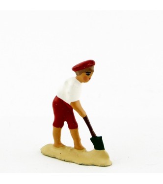 Petit garçon   pelle haut banc short rouge