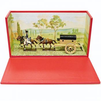 Ambulance de Larrey, 2 chevaux, en coffret diorama