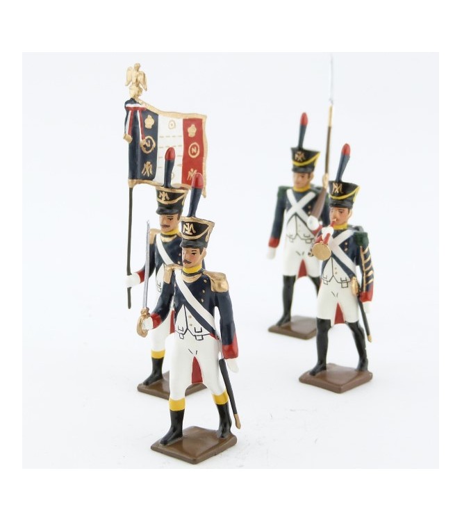 Voltigeurs de la garde (1812), ensemble de 4 figurines