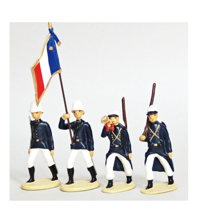 Legion Etrangere Couvre-Nuque,  Tenue D'Été (1914), ensemble de 4 figurines