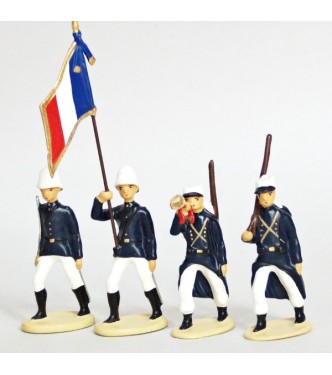 Legion Etrangere Couvre-Nuque,  Tenue D'Été (1914), ensemble de 4 figurines