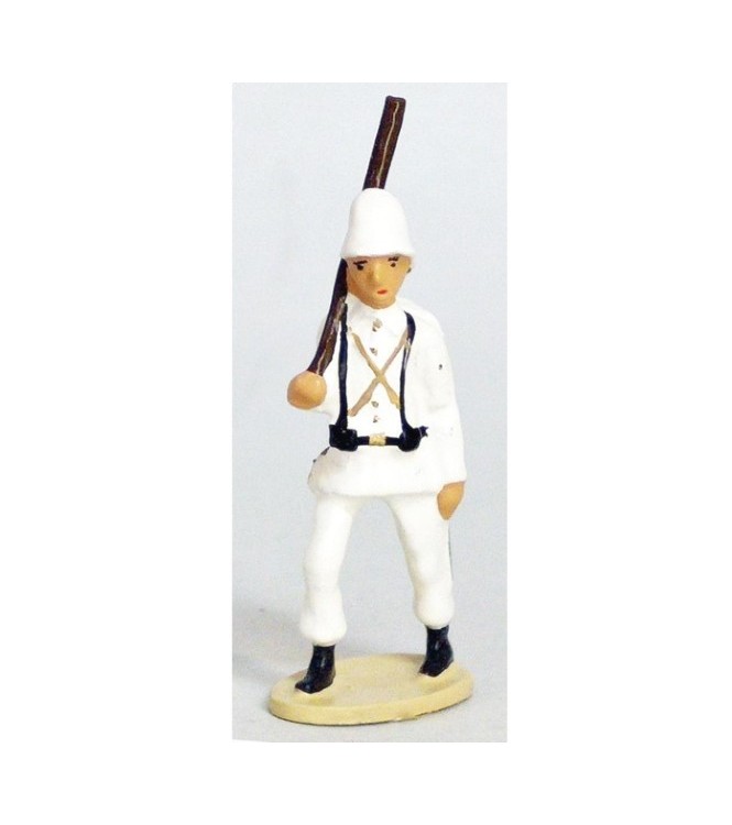 Fantassin - La Coloniale, casque colonial, en blanc