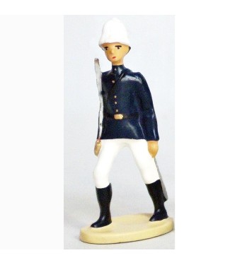 Officier - La Coloniale, casque colonial, en bleu et blanc