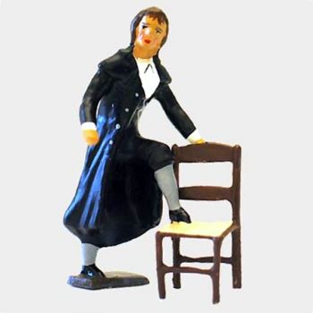 Camille Desmoulins, le pied sur une chaise