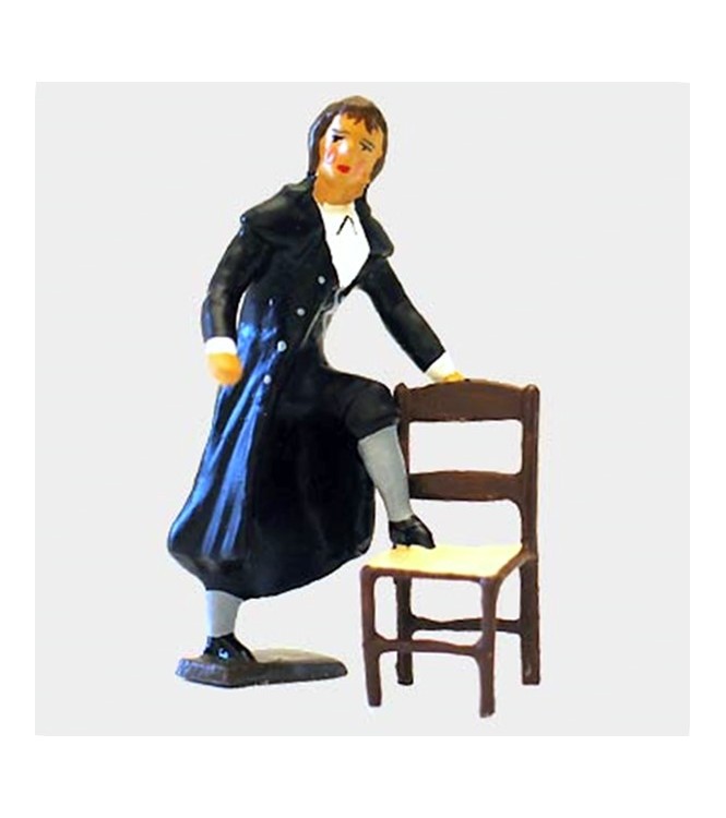 Camille Desmoulins, le pied sur une chaise