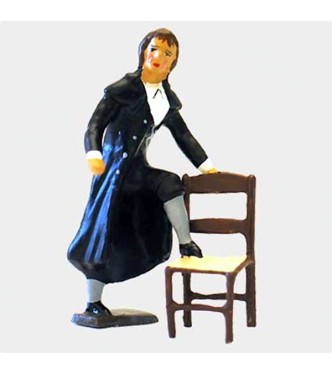 Camille Desmoulins, le pied sur une chaise