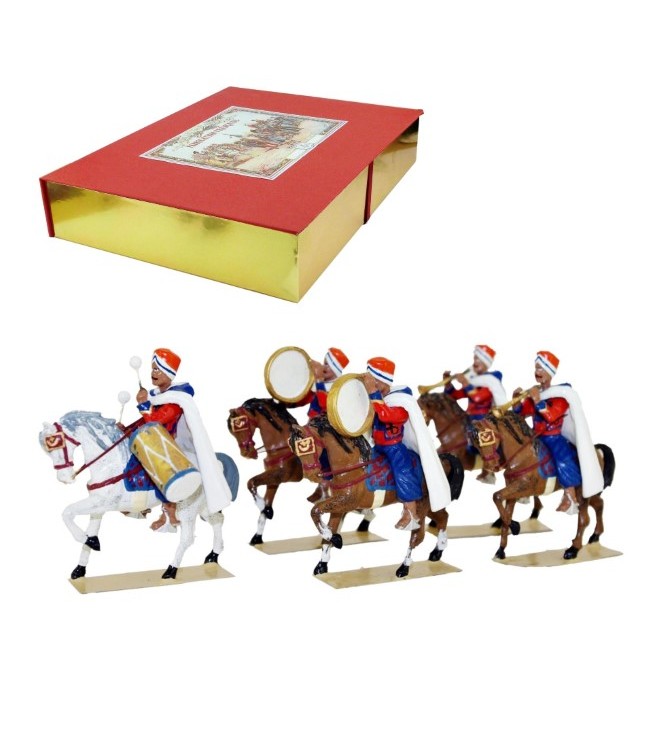Nouba des Spahis Marocains, coffret de 5 figurines à cheval (collection LG)