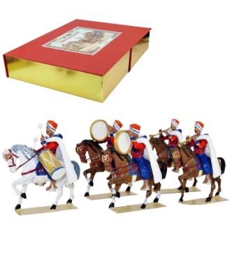 Nouba des Spahis Marocains, coffret de 5 figurines à cheval (collection LG)
