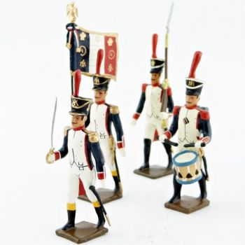 Fusiliers, école de Saint-Cyr (1812), ensemble de 4 figurines