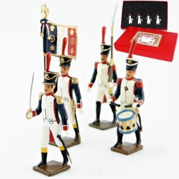 Fusiliers, école de Saint-Cyr (1812), coffret de 4 figurines