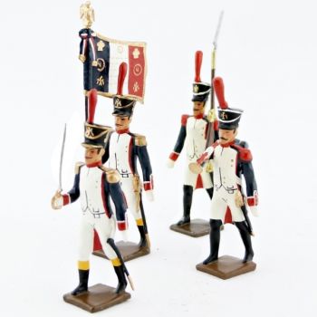 Fusiliers, école de Saint-Cyr (1812), ensemble de 4 figurines