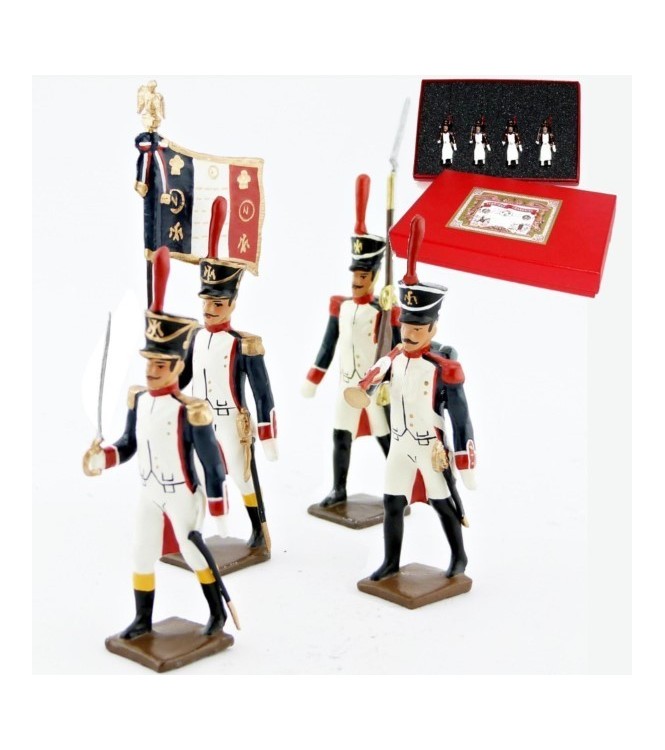 Fusiliers, école de Saint-Cyr (1812), coffret de 4 figurines