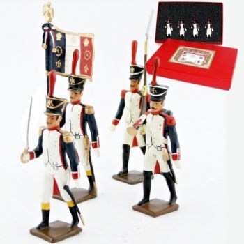 Fusiliers, école de Saint-Cyr (1812), coffret de 4 figurines