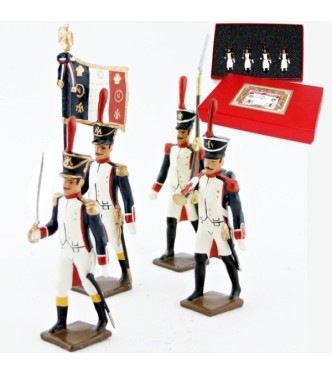 Fusiliers, école de Saint-Cyr (1812), coffret de 4 figurines