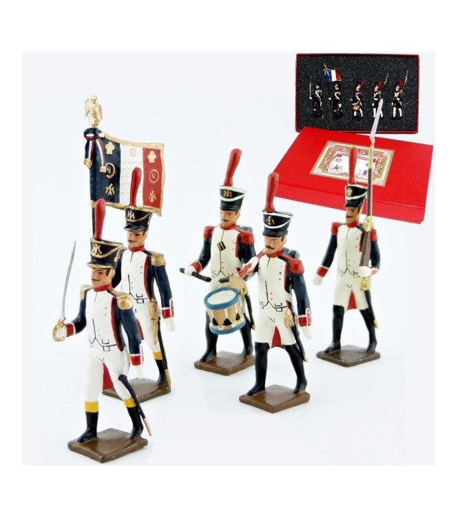 Fusiliers, école de Saint-Cyr (1812), coffret de 5 figurines