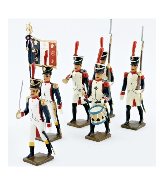 Fusiliers, école de Saint-Cyr (1812), ensemble de 6 figurines
